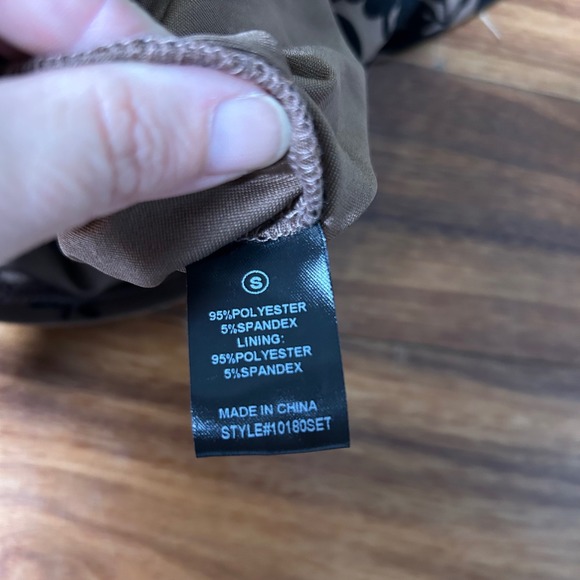 Fashion Nova Swynn Serenity Brown Floral Velvet Corset Top & Midi Skirt Set - Picture 6 of 10